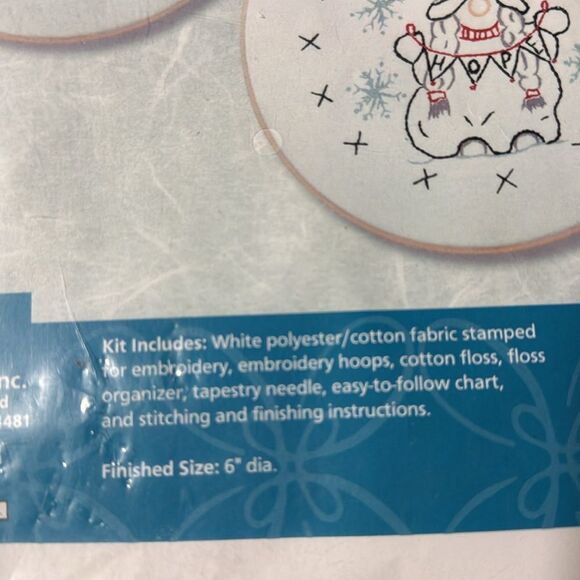 Herrschners Mr. & Mrs. Gnome Stamped Pictures Kit Christmas Crafts Gifts Holiday - Picture 7 of 7